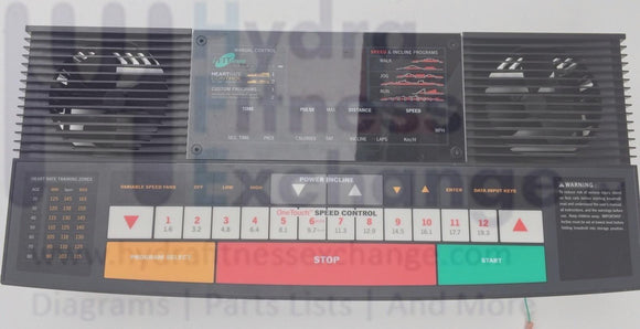 HealthRider L700I - HRT Treadmill Display Console Control Panel ETHR0712-hydrafitnessparts