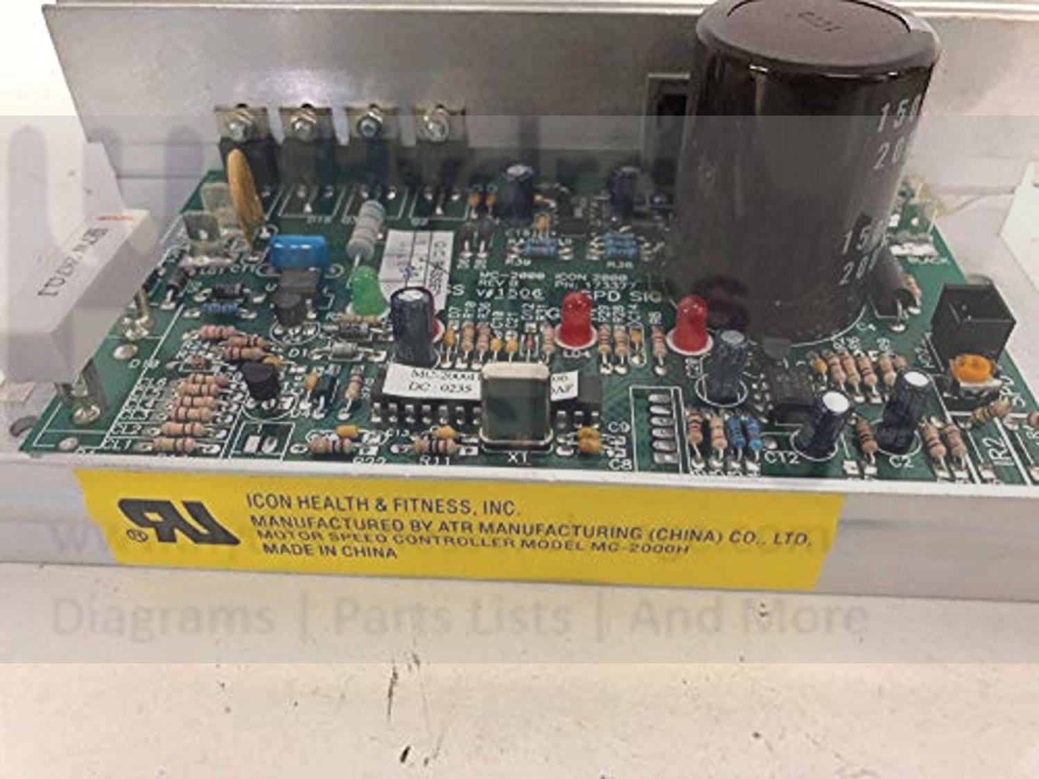 Healthrider Rider Parts HealthRider NordicTrack Treadmill Lower Motor Control Board Controller ...