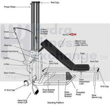 Home Gym Seat Back Pad 12218 Bench Assembly Works W Bow-Flex Power Pro XTL-hydrafitnessparts