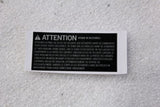 Horizon AFG Fitness Livestrong Treadmill Console Warning Label French 1000216760-hydrafitnessparts