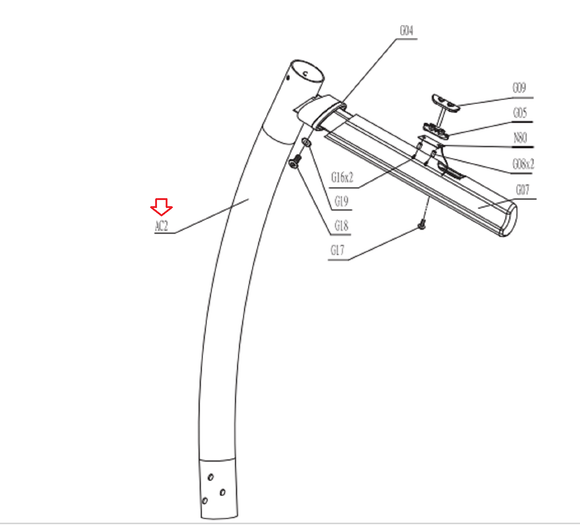 Horizon AFG Matrix Tempo Vision Fitness Livestrong Treadmill Right Pedal Arm-hydrafitnessparts