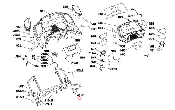 Horizon Advanced Fitness Group Treadmill Round Head Screw X3X15L 004661-A-hydrafitnessparts