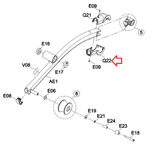 Horizon EP583B EP583 EP584 Elliptical Pedal Arm Down Hip Cover 1000330651-hydrafitnessparts