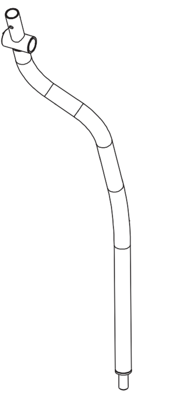 Horizon Fitness 4.3E - EP138 - 2007 Elliptical Right Lower Handlebar 064162-ZR-hydrafitnessparts