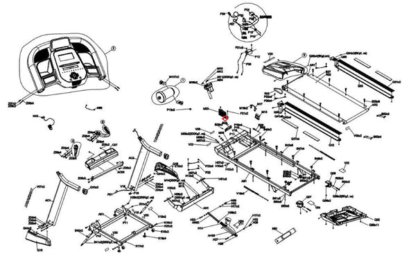 Horizon Fitness 7.8AT-04 -TM1000C Treadmill Power Switch Fix Base 1000462781-hydrafitnessparts
