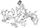 Horizon Fitness B600 - RB122B Stationary Bike Left Rear Frame Cover 080705-hydrafitnessparts