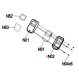 Horizon Fitness C101 - FC51 - 2021 Stationary Bike Rear Console Cover 1000466514-hydrafitnessparts