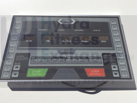 Horizon Fitness Club T500 2008-2009 TM307 Treadmill Display Console Panel PCA-hydrafitnessparts