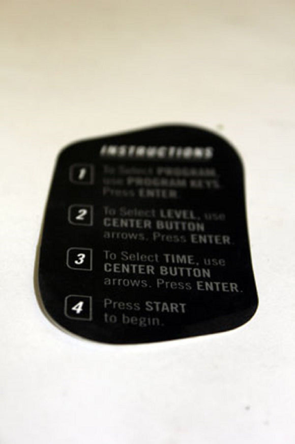 Horizon Fitness E-Series 2.3T 3.3T 5.3T Treadmill Left Console Decal 055279-AX-hydrafitnessparts