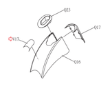 Horizon Fitness E1100GS EX-68 Elliptical Console Mast Cover Pop Sticker 1000106901-hydrafitnessparts