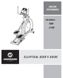 Horizon Fitness E1200 - EP178 E900 - EP177 Elliptical Owner Manual 071393-hydrafitnessparts