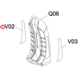 Horizon Fitness EP573D Elliptical Left Coated ROM Adjustical Direction Label 1000224900-hydrafitnessparts