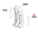 Horizon Fitness EP573D Elliptical Right Coated ROM Adjustical Direction Label 1000224901-hydrafitnessparts