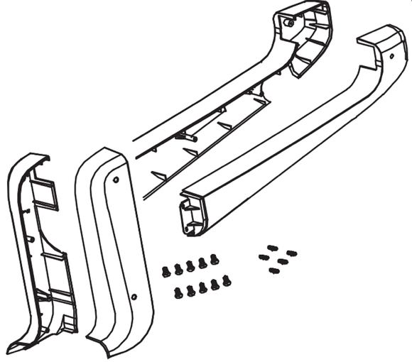 Horizon Fitness Elite R7 - RB018 Stationary Bike Rear Side Cover Set 1000353784-hydrafitnessparts