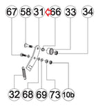 Horizon Fitness Elite R7 U7 RB018 UB Stationary Bike Idler Wheel Fixing Plate 1000220824-hydrafitnessparts