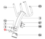 Horizon Fitness Elite R7 U7 UB RB018 Stationary Bike Bolt 1000352815-hydrafitnessparts