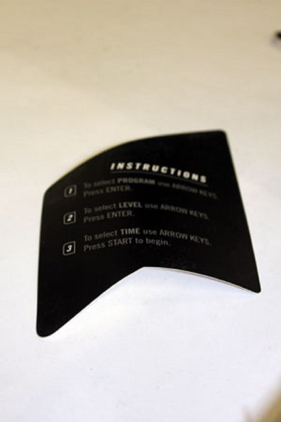 Horizon Fitness Elite Series-1.3T Treadmill Console Instructions Decal 055275-AX-hydrafitnessparts
