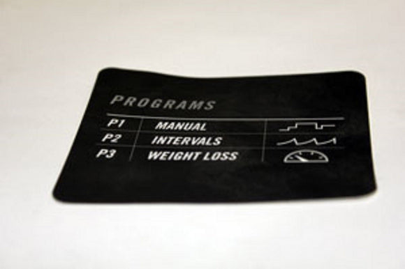 Horizon Fitness Elite Series - 1.3T Treadmill Console Programs Decal 055277-AX-hydrafitnessparts