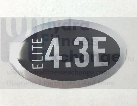 Horizon Fitness Elite Series - 4.3e Elliptical Decal Side Cover 049521-AX-hydrafitnessparts