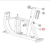 Horizon Fitness Elite U7 - UB Stationary Bike Frame Welding Set 1000353001-hydrafitnessparts