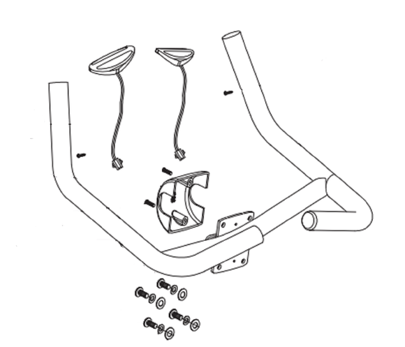 Horizon Fitness Elite U7 - UB Stationary Bike Handlebar Set 1000353787-hydrafitnessparts