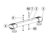 Horizon Fitness Elite U7 - UB Stationary Bike Rear Foot Stabilizer Assembly 1000353793-hydrafitnessparts
