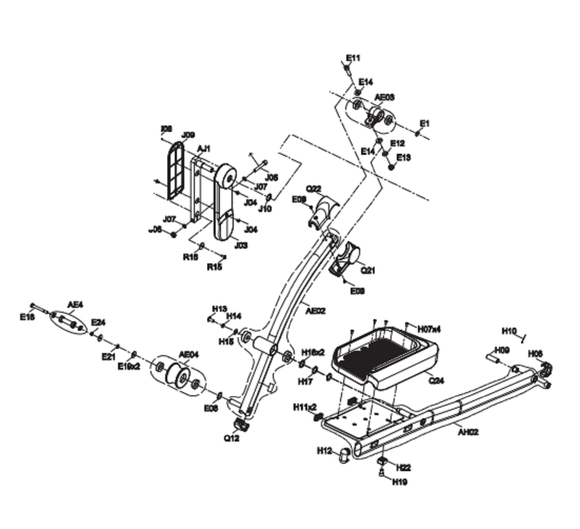 Horizon Fitness Evolve 3-02 EP583B Elliptical Left Pedal Arm Kit Set 1000362795-hydrafitnessparts