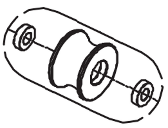 Horizon Fitness Evolve 3-02 EP583B Elliptical Pedal Arm Roller Wheel 1000351766-hydrafitnessparts