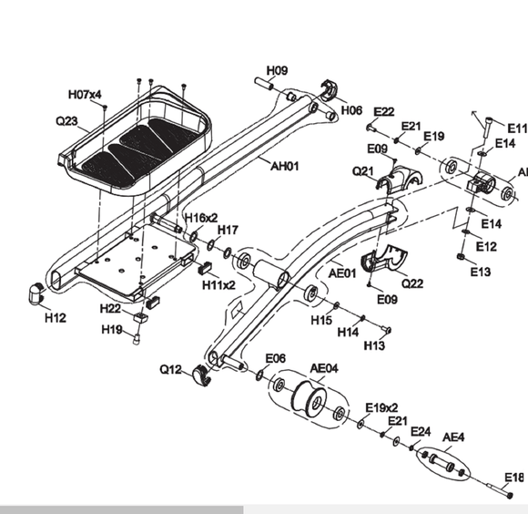 Horizon Fitness Evolve 3-02 EP583B Elliptical Right Pedal Arm Kit Set 1000362802-hydrafitnessparts