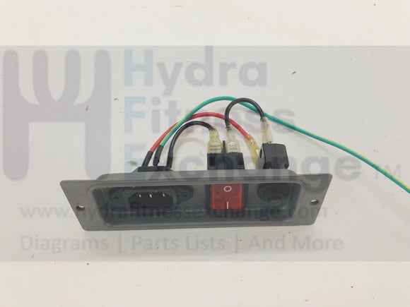 Horizon Fitness Livestrong AFG Treadmill Power Entry Plate Switch Breaker Inlet-hydrafitnessparts