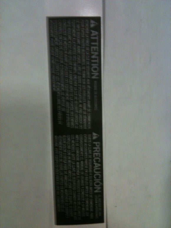 Horizon Fitness Livestrong Treadmill Console Overlay Warning Sticker 1000107358-hydrafitnessparts