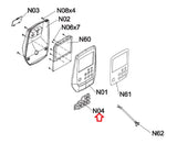 Horizon Fitness Oxford 6 - AR53 Rower Console Screen Rubber Key 1000409337-hydrafitnessparts
