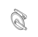 Horizon Fitness P8000 - FC16B Stationary Bike Crank Arm Pedal Axle Set 091045-hydrafitnessparts