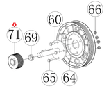 Horizon Fitness Peak Trainer - HT5.0 - EP031 Stepper Step Free Wheel 1000439274-hydrafitnessparts