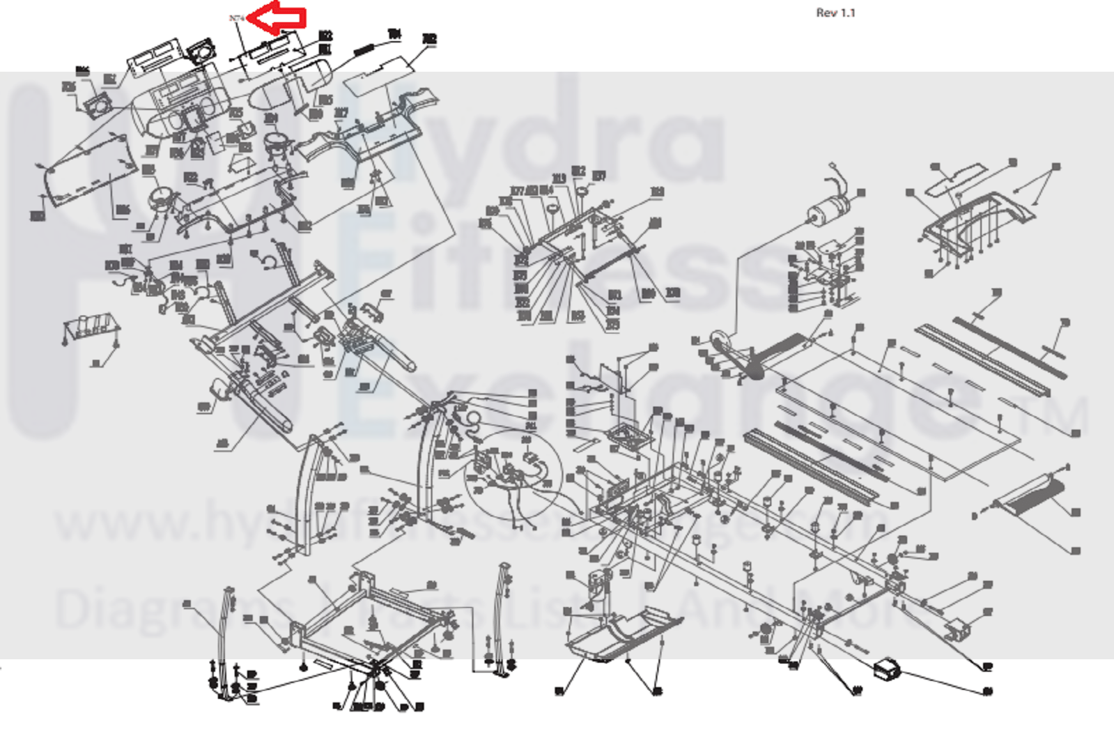 Horizon Fitness Treadmill Display Console Electronic Circuit Board
