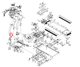 Horizon Fitness Treadmill Left Console Mast Cover 001571-AA-hydrafitnessparts