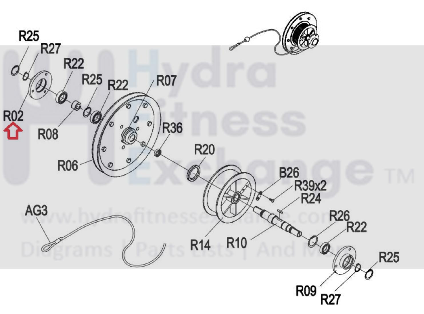 Matrix Rower Parts Horizon Matrix Fitness Rower Bearing Housing 005347-00 – hydrafitnessparts