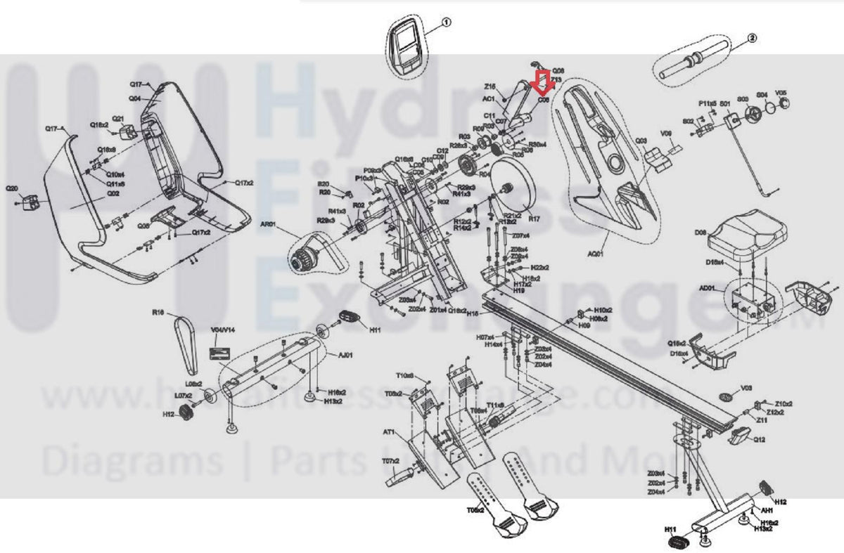 Horizon Matrix Fitness Rower Hex Socket Round Screw M5x0.8Px6L 004450 ...
