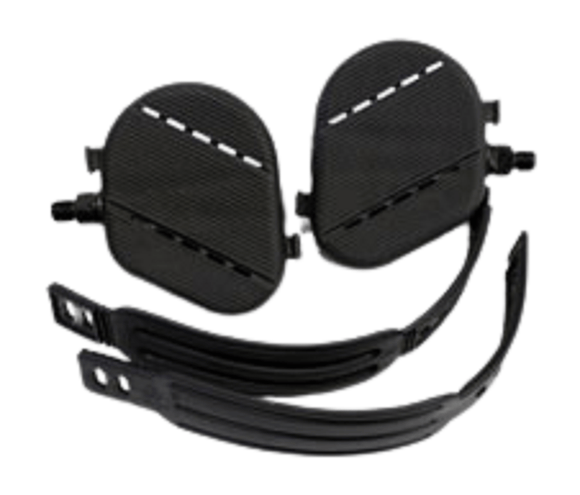 Horizon Merit Tempo Fitness Stationary Bike Foot Pedal Pair with Strap 014708-A-hydrafitnessparts
