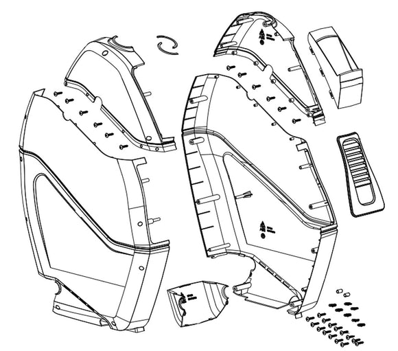 Horizon Peak Trainer - HT5.0 - EP031 Stepper Step Chain Cover Set 1000439952-hydrafitnessparts