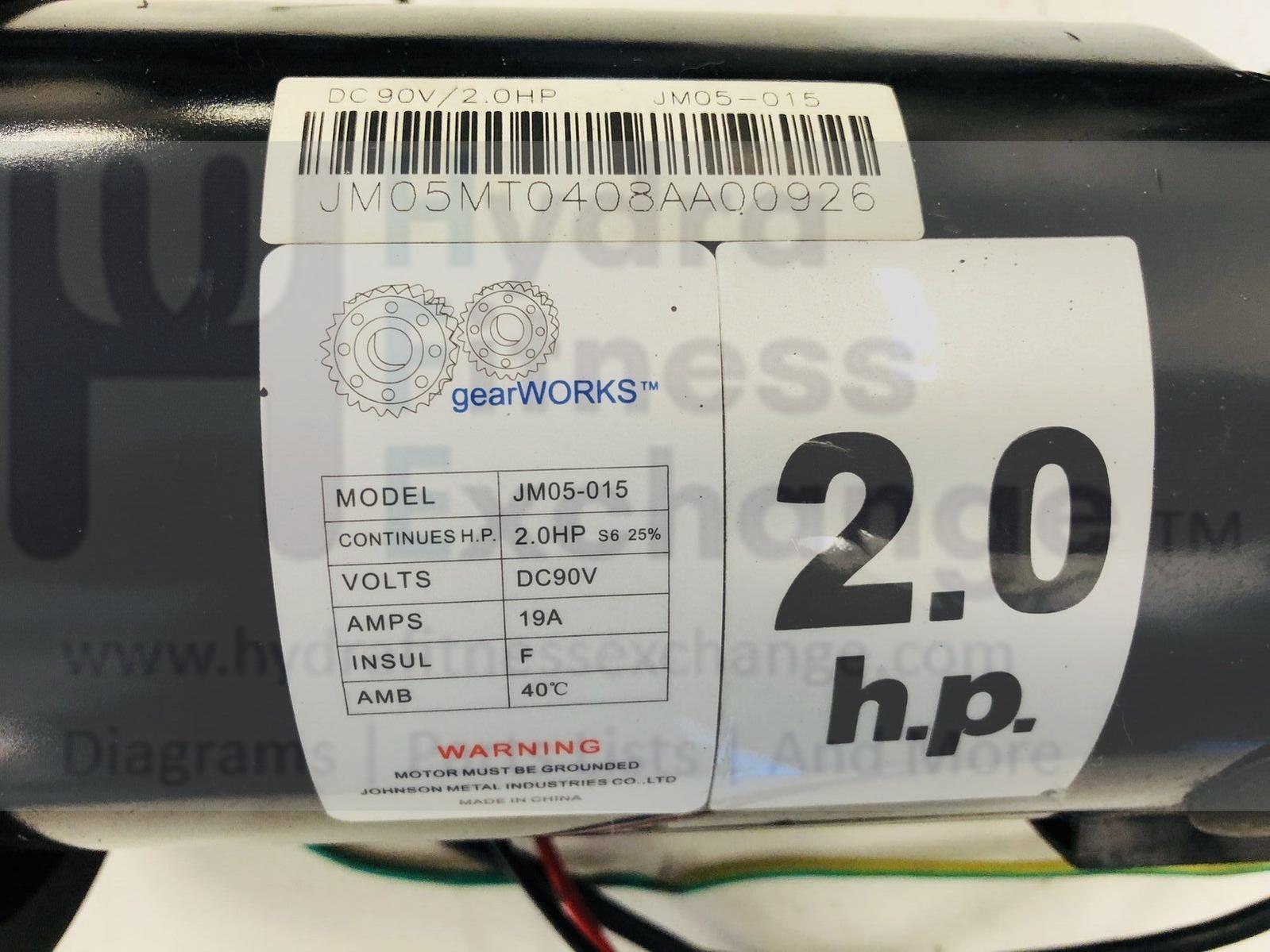 Horizon Smooth Tempo Fitness Treadmill 2.0HP DC Drive Motor JM05
