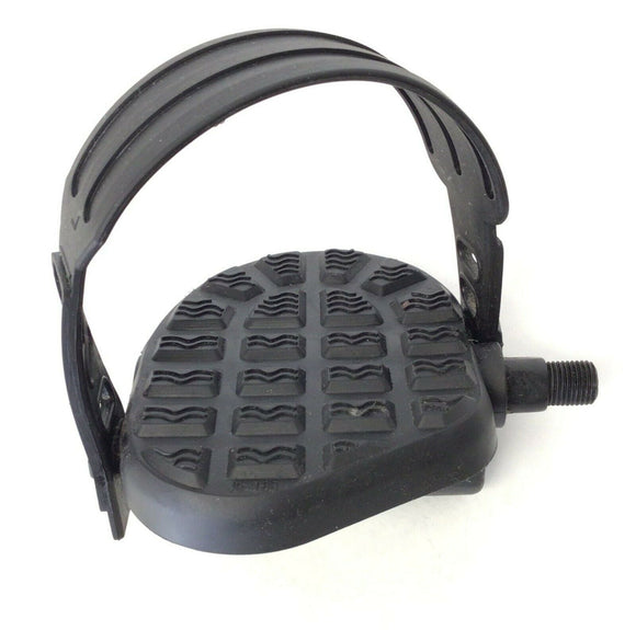 Icon Slim Cycle Recumbent Bike Left Foot Pedal with Strap 1/2