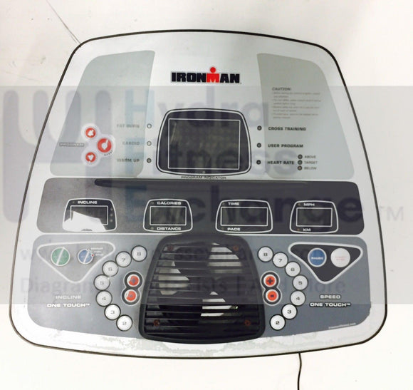 Ironman by Keys Fitness 320t treadmill Upper Display Panel Console Board tr9020-hydrafitnessparts