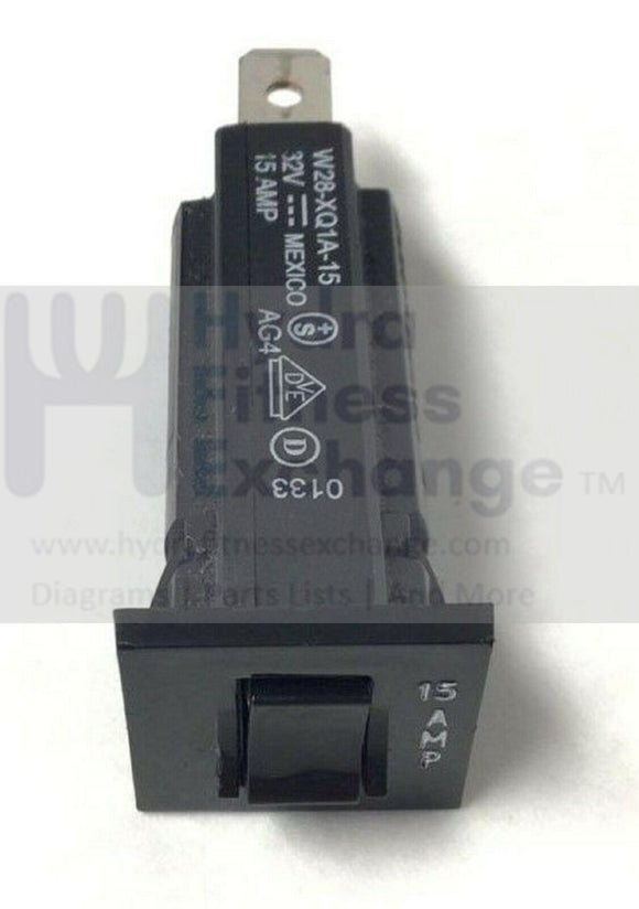 Keys Alliance Fitness Epic Treadmill Power Entry Circuit Breaker 15A W28-XQ1A-15-hydrafitnessparts
