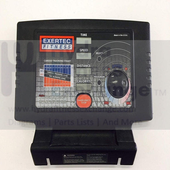 Keys Fitness Pro 550 Treadmill Display Console Electronic Board Overlay 07-0043-hydrafitnessparts