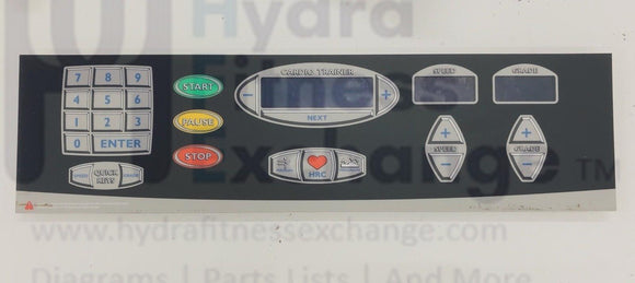 Landice L7 L8 L9 Cardio Trainer 2 Treadmill Display Console Overlay Panel 70586-hydrafitnessparts