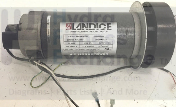 Landice L8 (L8-18871) Treadmill 4HP DC Drive Motor S3480B3614 W/O Bracket 70014-hydrafitnessparts