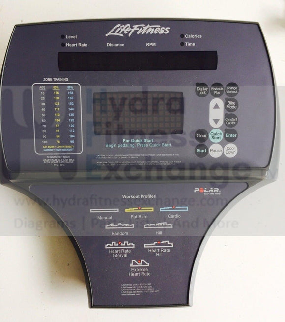 Life Fitness 90C Upright Bike Display Console Panel LifeCycle-hydrafitnessparts