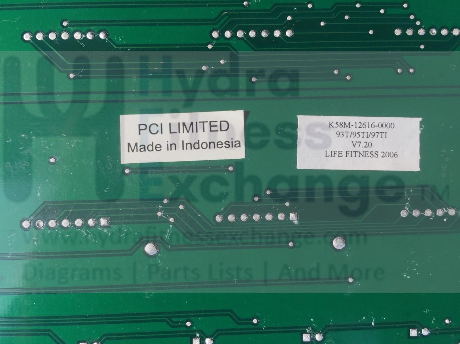 Life Fitness 93t Treadmill Display Console Overlay & PCB Board +