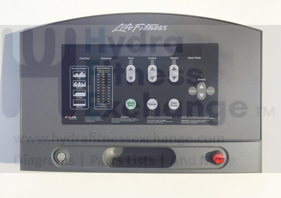 Life Fitness 93t Treadmill Display Console Overlay & PCB Board + Faceplate Membrane Panel-hydrafitnessparts